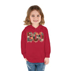 Toddler Hoodie - "BOO" Plaid Halloween Pullover