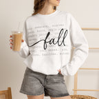 Fall Script Graphic / Cozy Autumn Words Design - Pullover Sweatshirt
