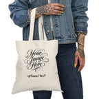 Custom Canvas Tote Bag — Personalized Image & Optional Text