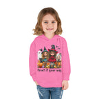 Toddler Hoodie — Cute Halloween Witch Girls Pumpkin Design - CAN CUSTOMIZE IMAGE AND/OR TEXT