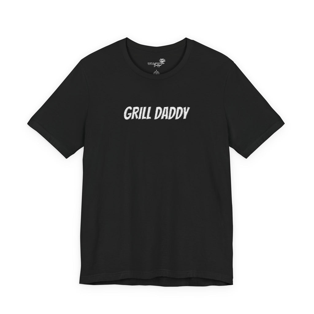 Grill Daddy Embroidered T-Shirt — Funny BBQ Dad Gift Tee | XS–5XL