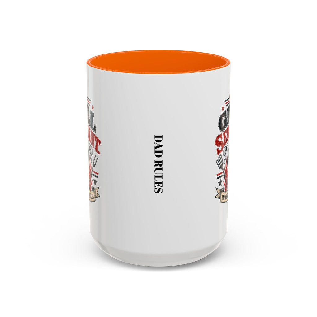 Grill Sergeant Accent Mug – "My Grill, My Rules" Coffee Cup (11/15oz)
