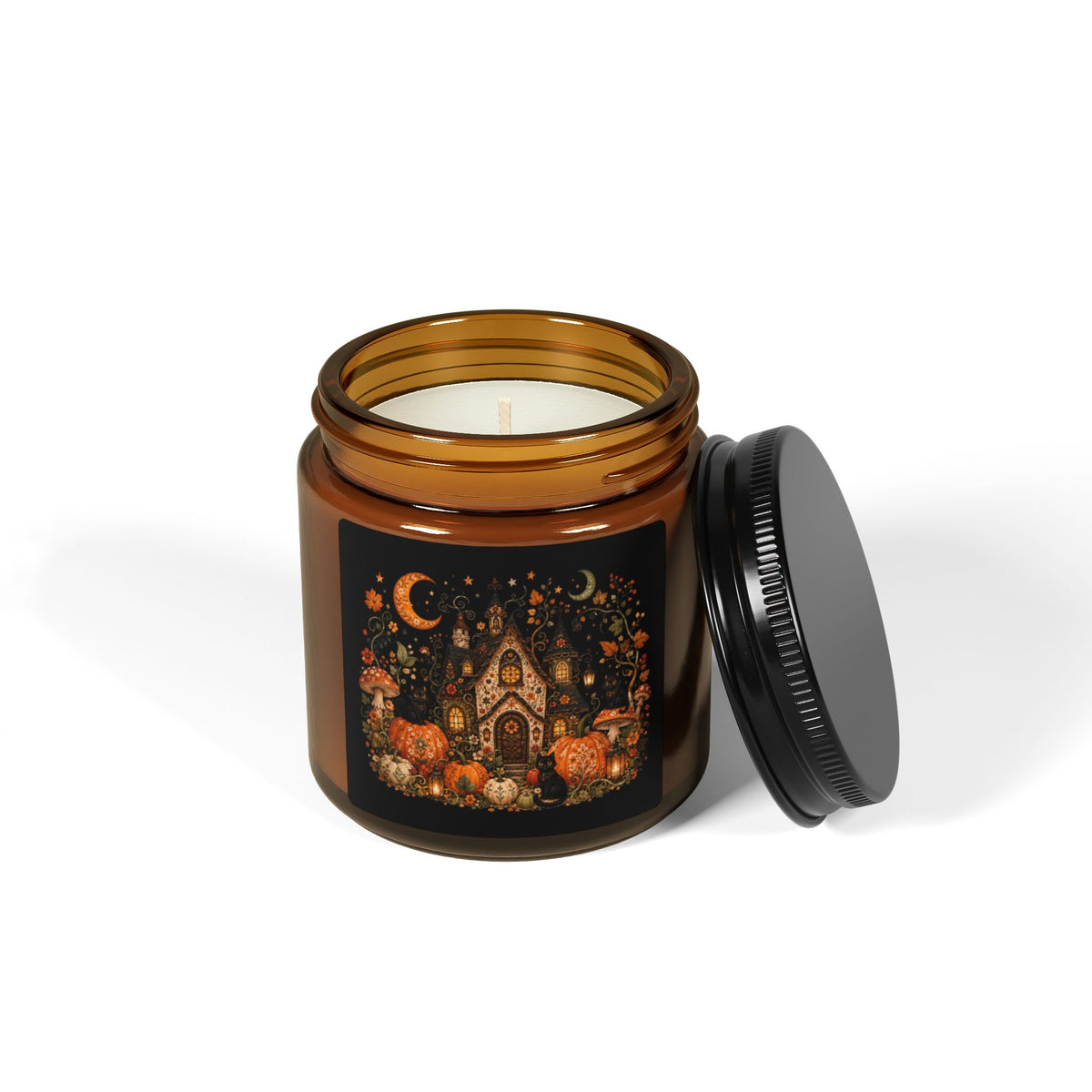 Soy Candle — Autumn Whimsical Amber Jar (Scented)