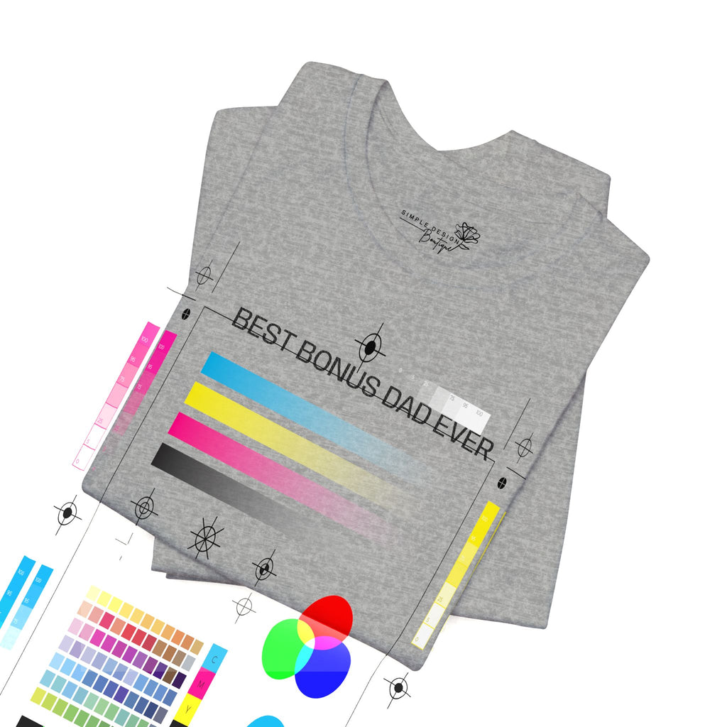 Best Bonus Dad Ever — Embroidered T-Shirt