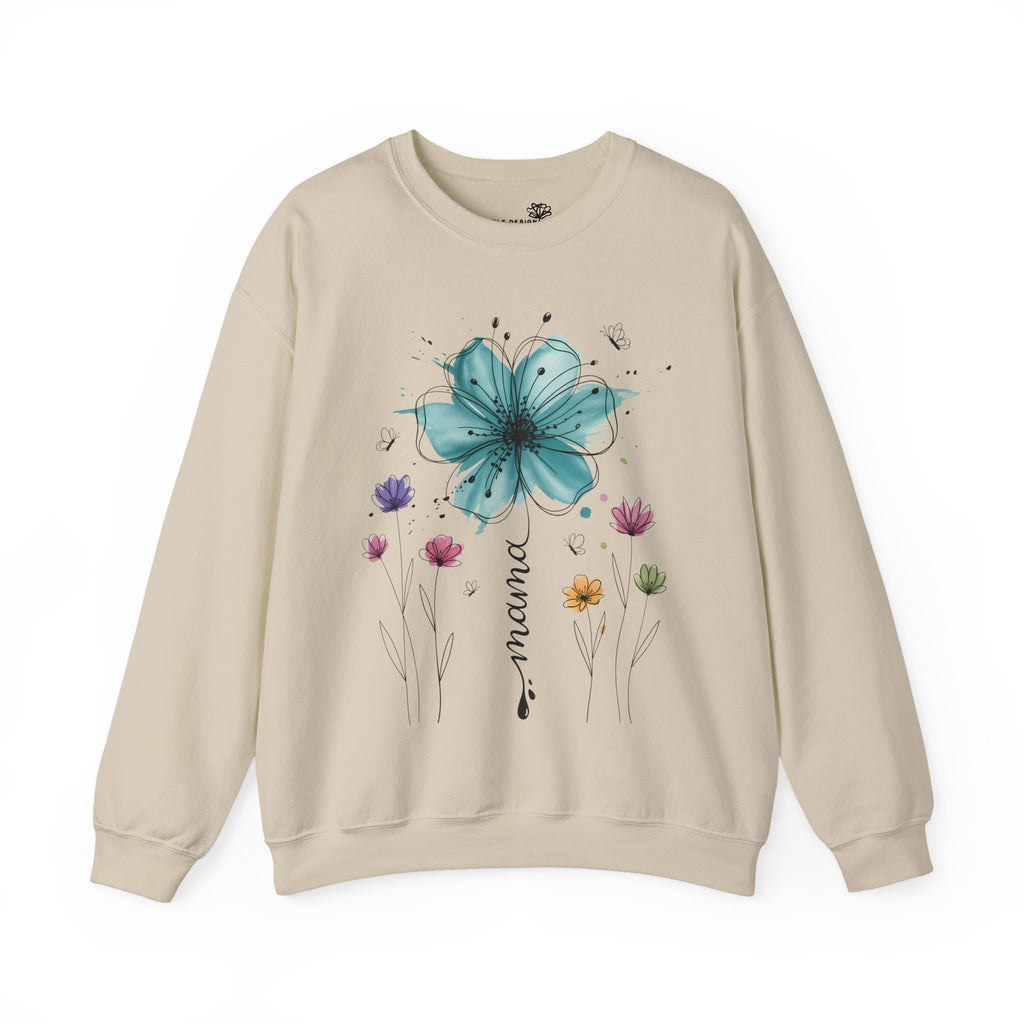 "Mama" Boho Flower Crewneck Sweatshirt — Mother's Day Gift