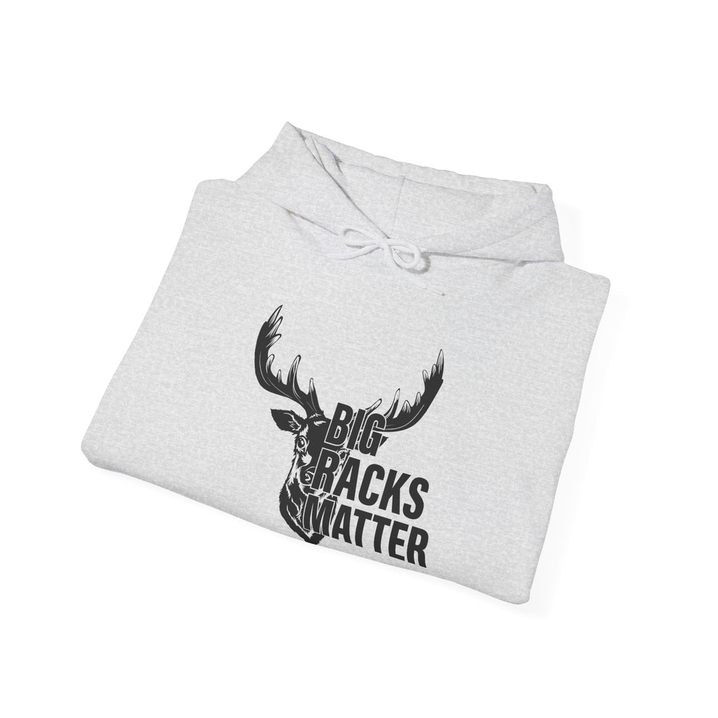 Big Racks Matter Deer Antler Hunting Graphic - Cozy Hoodie