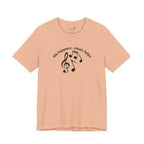 Music Therapy Tee — "life happens • music helps" Short Sleeve Shirt