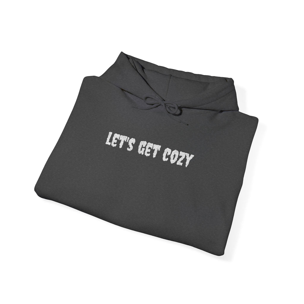 EMBROIDERED Let's Get Cozy Creepster Text - Cozy Hoodie