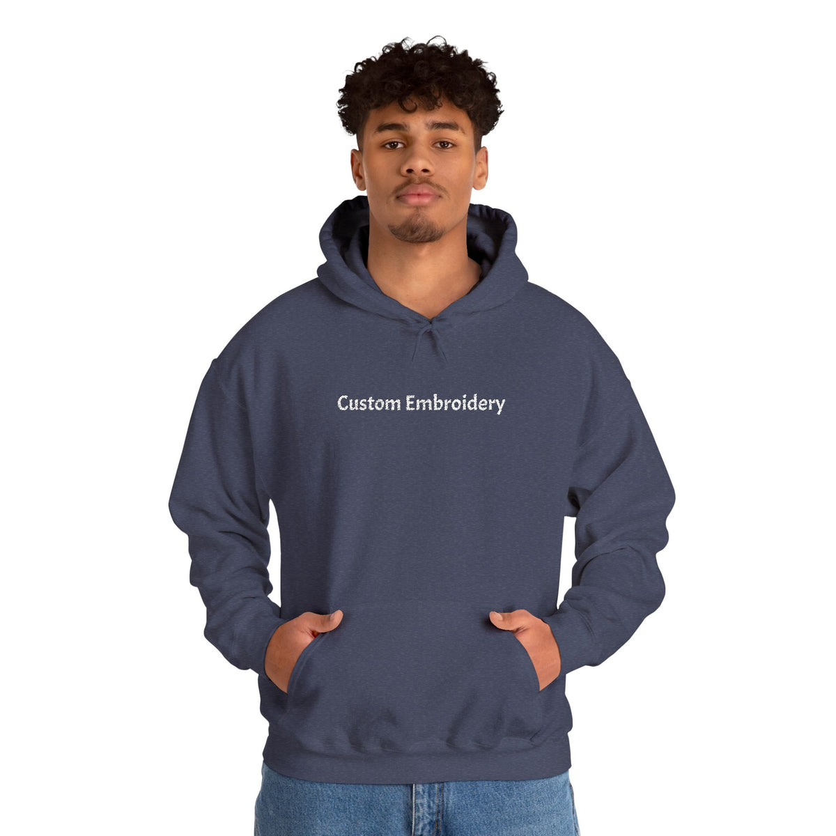 EMBROIDERED Custom Text (Dark Colors/Shades) Cozy Unisex Hoodies