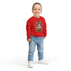 Kids Halloween Sweatshirt — Cute Ghost in Leopard Bow Pumpkin