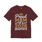Proud Mom of a 2026 Graduate FRONT & BACK upload photo T-Shirt