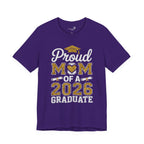 Proud Mom of a 2026 Graduate FRONT & BACK upload photo T-Shirt