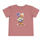 Cute Duckling Toddler Tee - Purple Rose Illustration