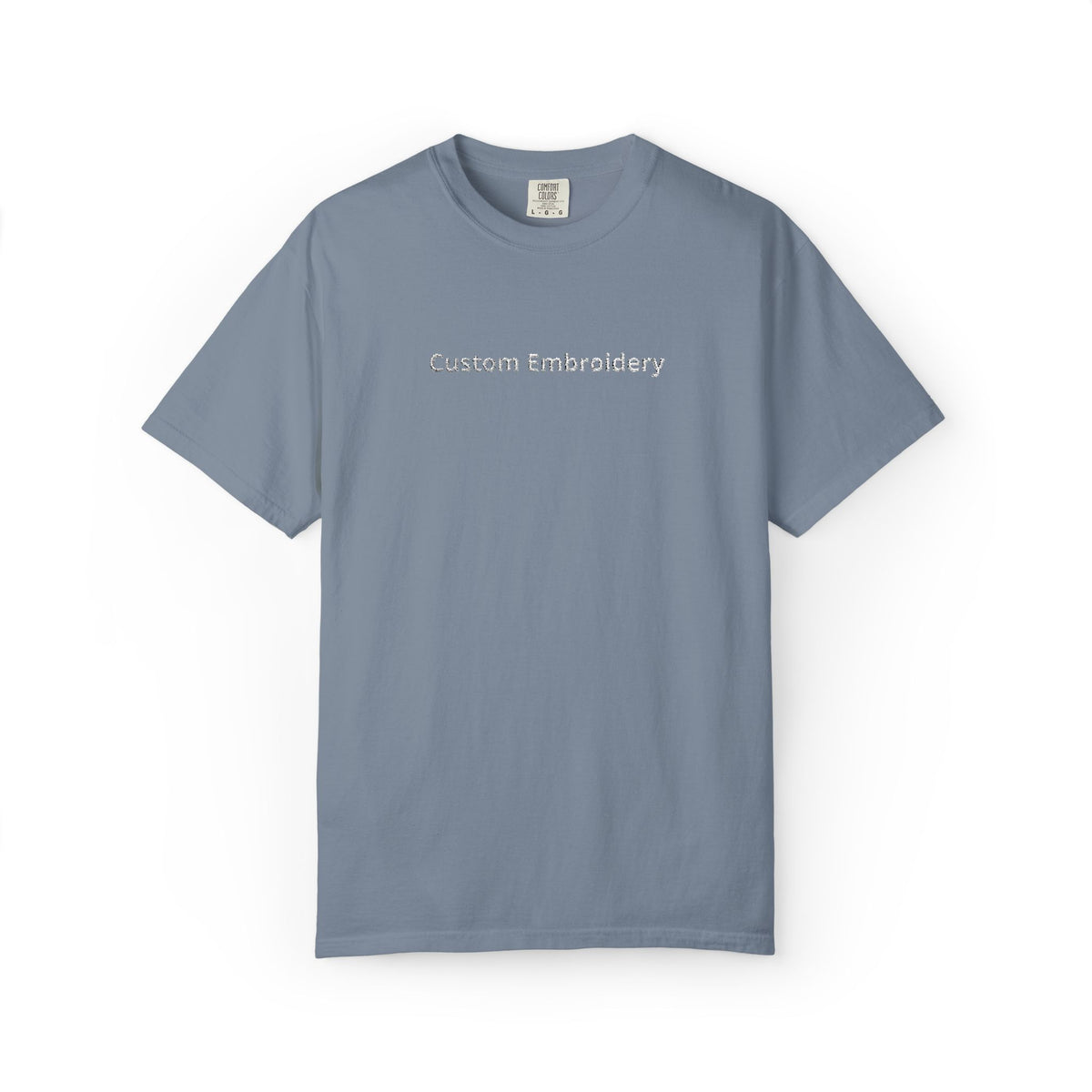 EMBROIDERED Custom Text Comfort Colors Unisex (Dark Colors/Shades) T-Shirt