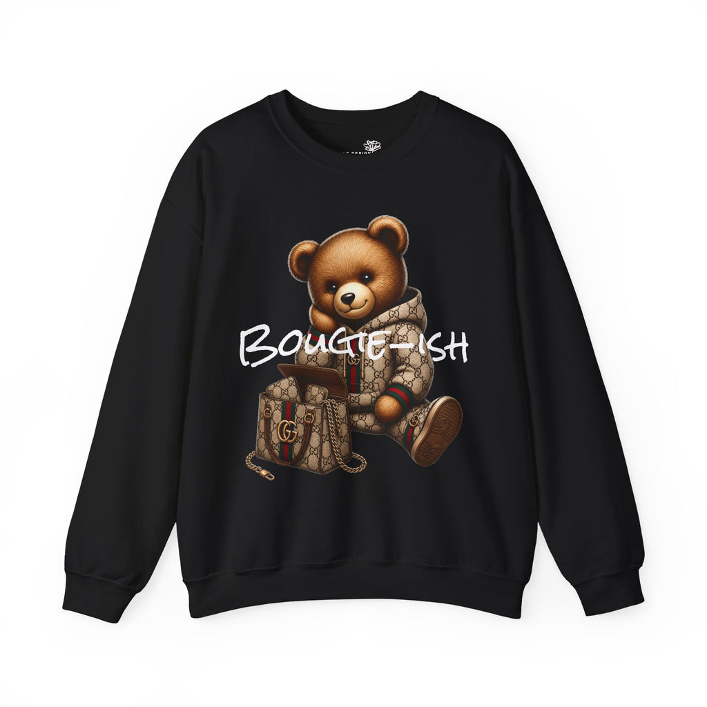 Cute Luxury Bear Bougie-ish Graphic - Pullover Sweatshirt