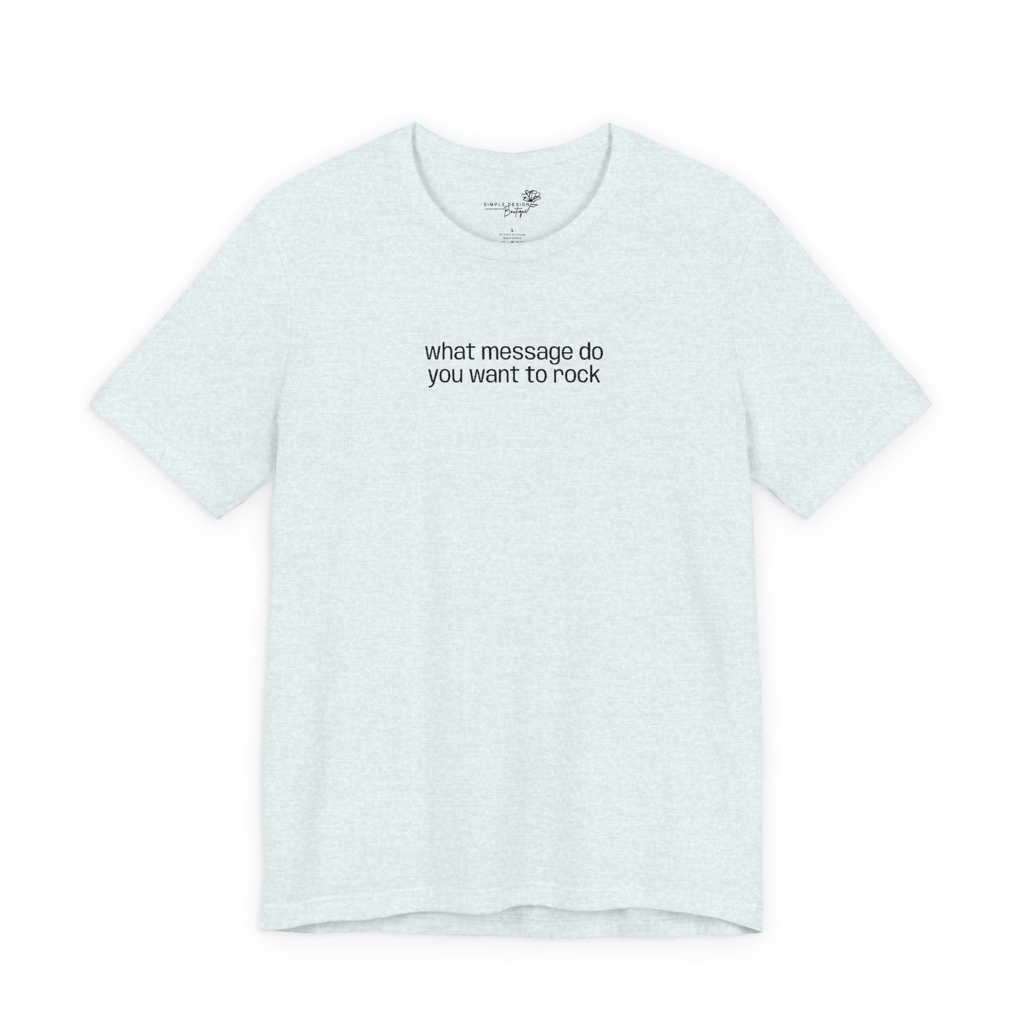 Custom Text Embroidered T-Shirt — Your Words, Stitched in Style