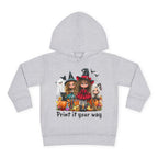 Toddler Hoodie — Cute Halloween Witch Girls Pumpkin Design - CAN CUSTOMIZE IMAGE AND/OR TEXT