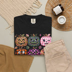 Patterned Comfort Colors Pumpkin Patch T-Shirt — Cute Halloween Jack-O'-Lanterns