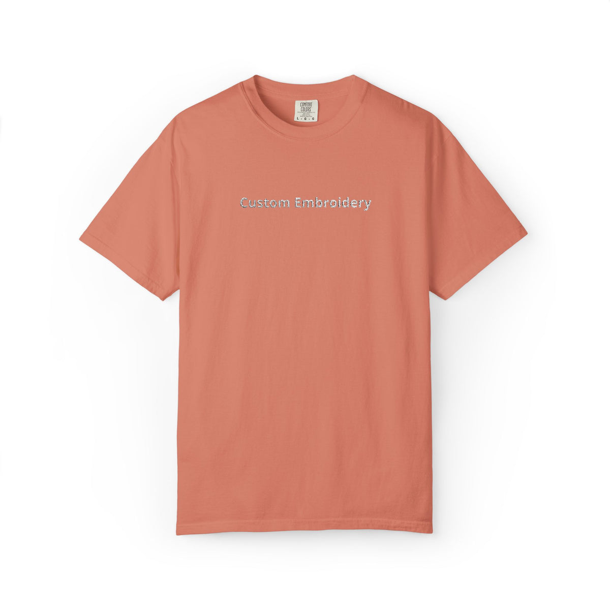 EMBROIDERED Custom Text Comfort Colors Unisex (Dark Colors/Shades) T-Shirt