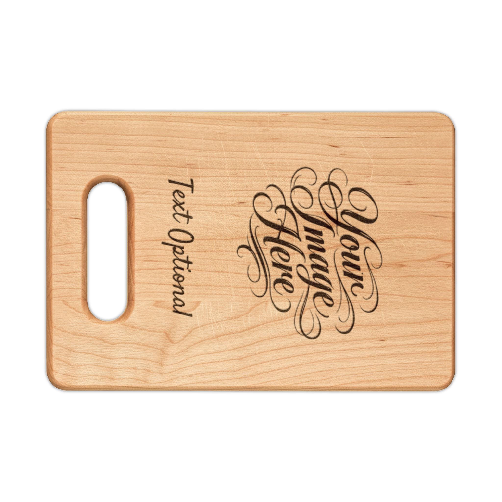 Personalized Engraved Wooden Cutting Board – Custom Text & Image, Maple or Walnut Gift