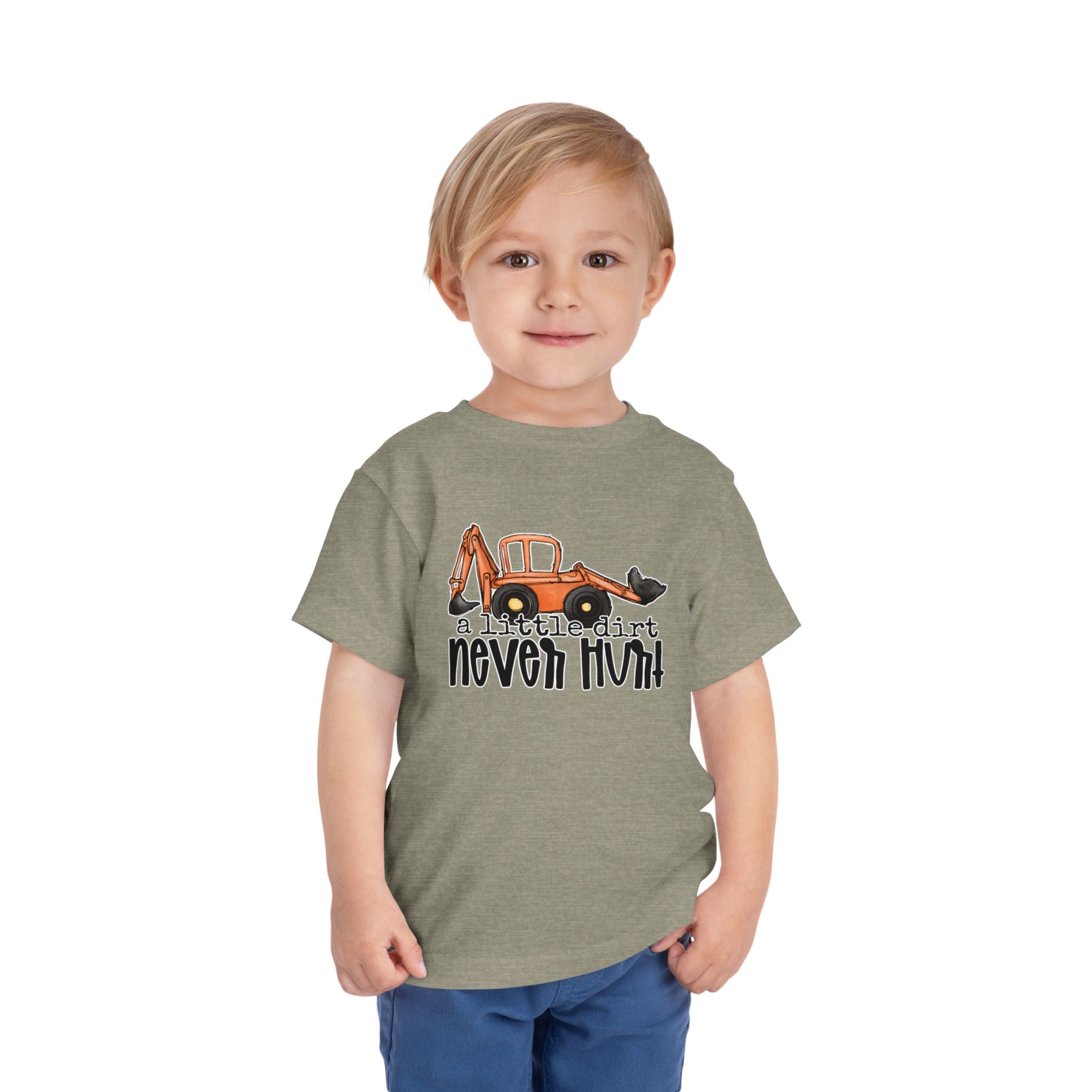 A Little Dirt Never Hurt — Funny Toddler Truck Graphic Tee