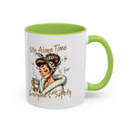 Coffee Mug — "My Alone Time Is for Everyone's Safety" Retro Woman Accent Mug