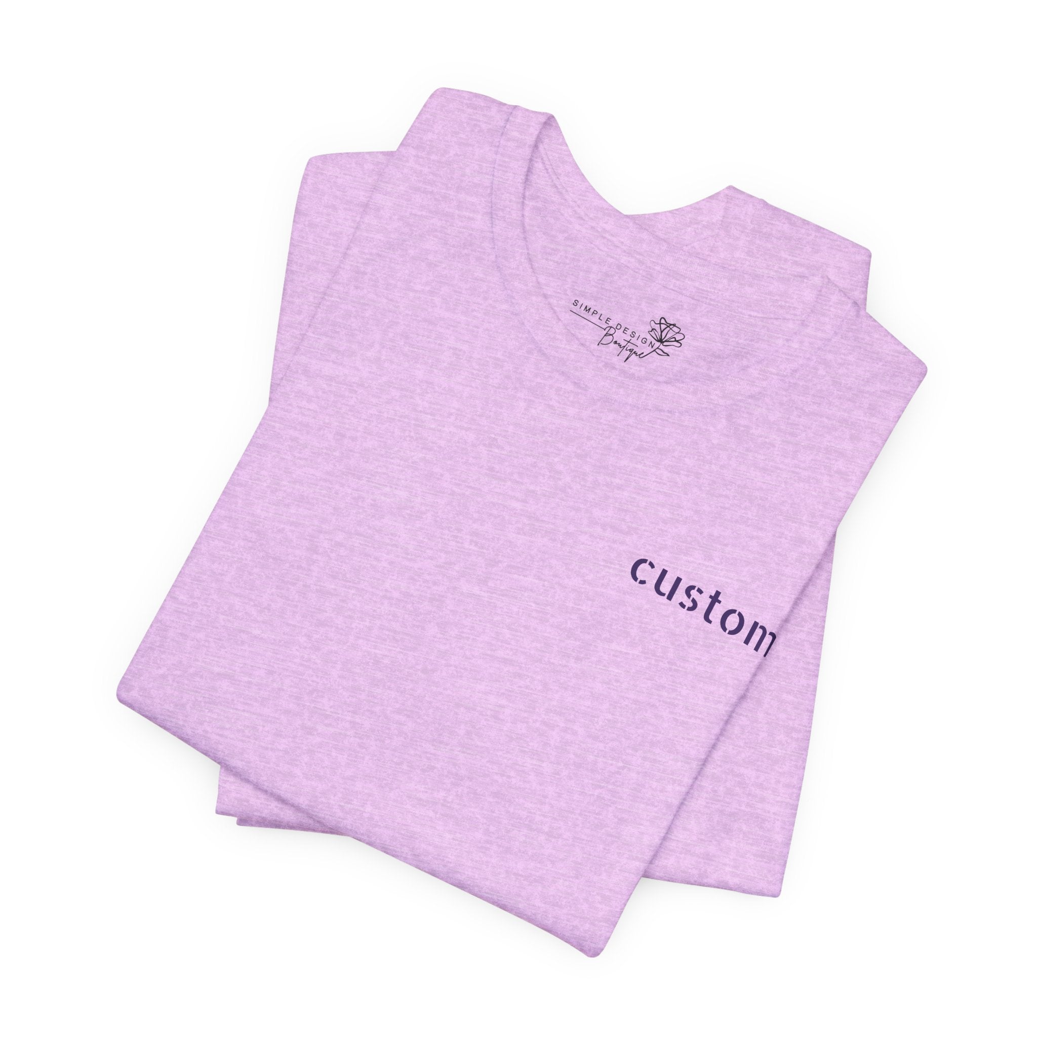 Custom Left Chest T-Shirt — Personalized Text Print