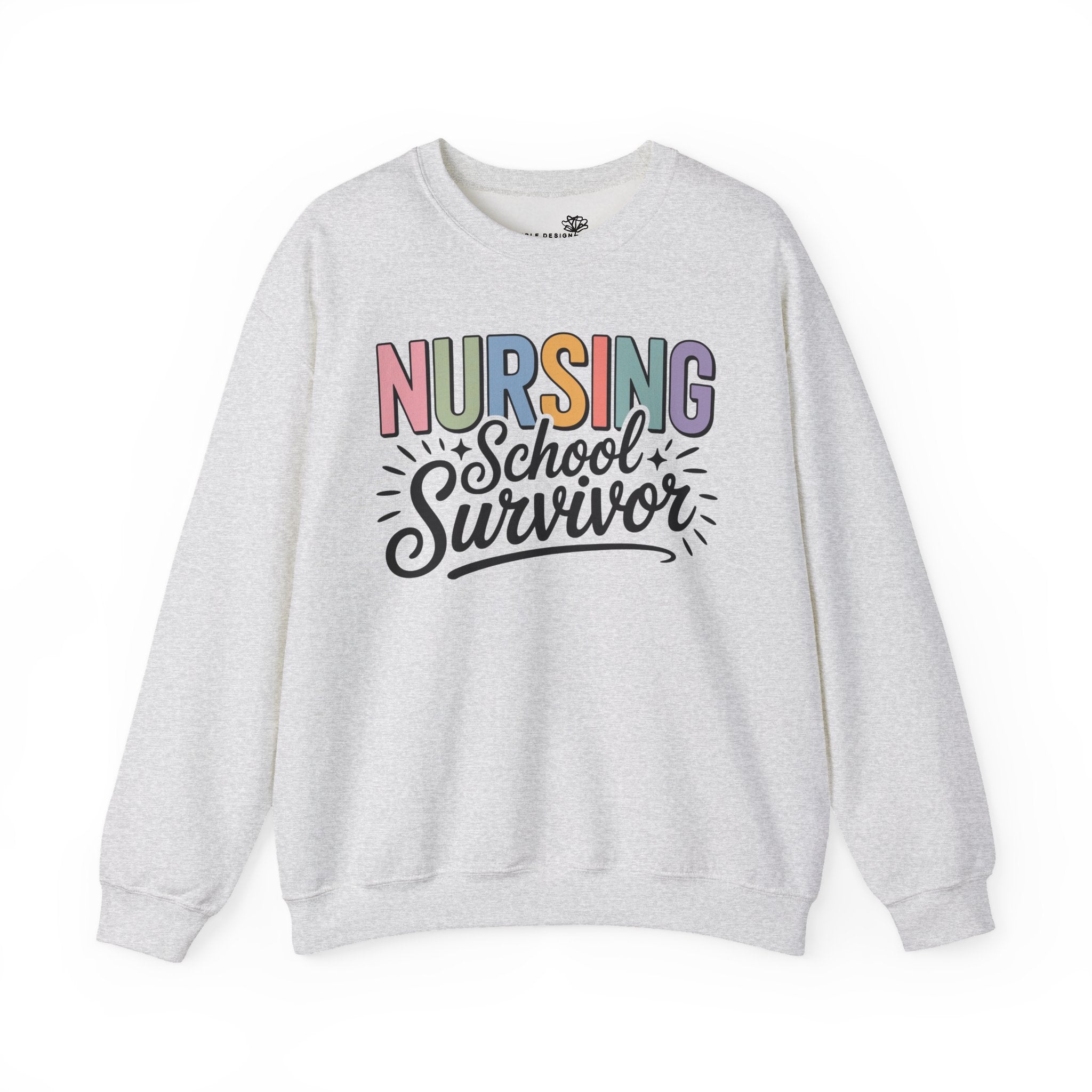 Nursing School Survivor Sweatshirt — Cozy Crewneck for Nursing Students & Graduates