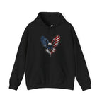 Patriotic American Flag Bald Eagle Graphic - Cozy Hoodie