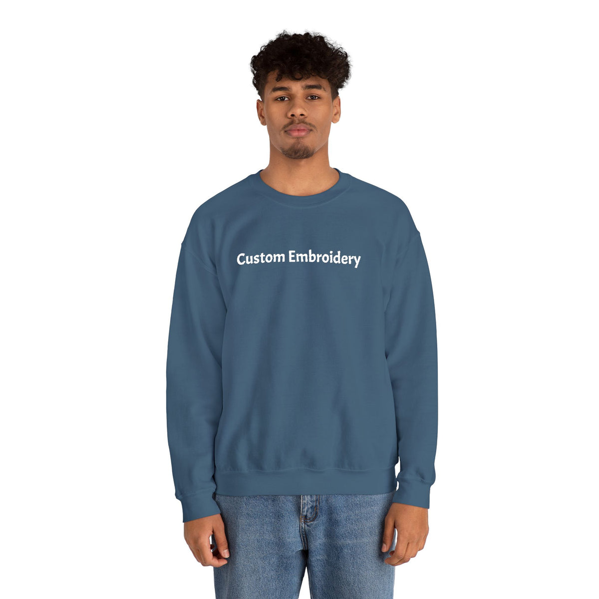 EMBROIDERED Custom Text (Dark Colors/Shades) Pullover Sweatshirts