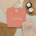 EMBROIDERED Custom Text Comfort Colors Unisex (Dark Colors/Shades) T-Shirt