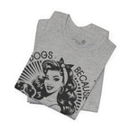 Dogs Because People Suck Retro Unisex T-Shirt - Print