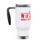 WTF Where’s the Fish — 14oz Stainless Steel Travel Mug with Handle