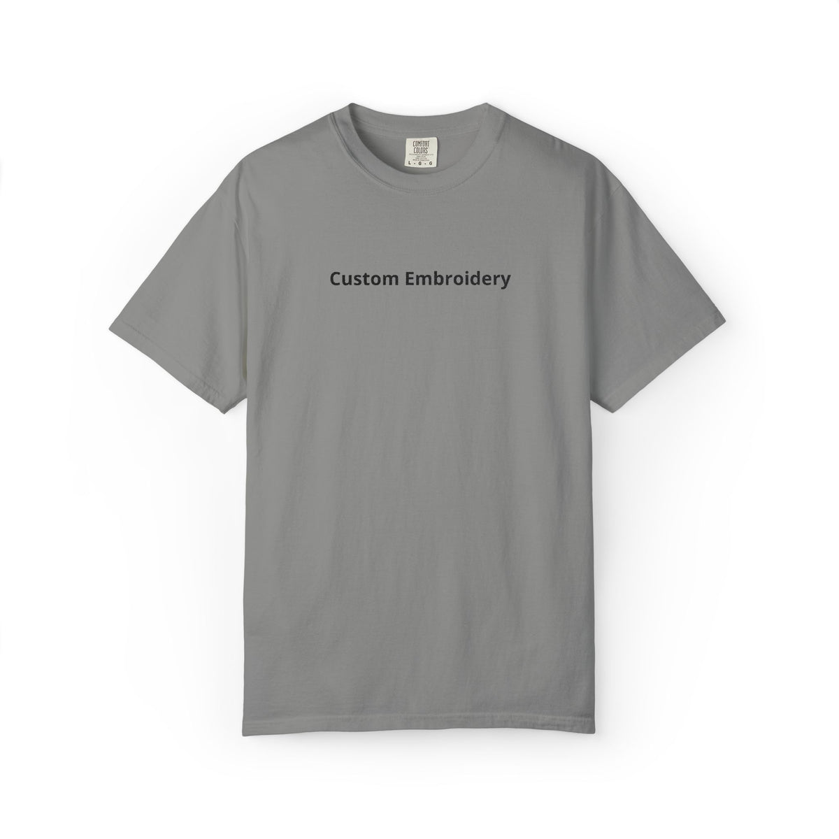 EMBROIDERED Custom Text Comfort Colors Unisex (Light Colors/Shades) T-Shirt