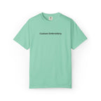 EMBROIDERED Custom Text Comfort Colors Unisex (Light Colors/Shades) T-Shirt