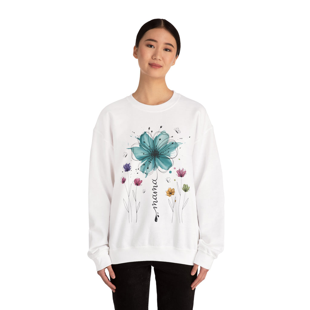 "Mama" Boho Flower Crewneck Sweatshirt — Mother's Day Gift