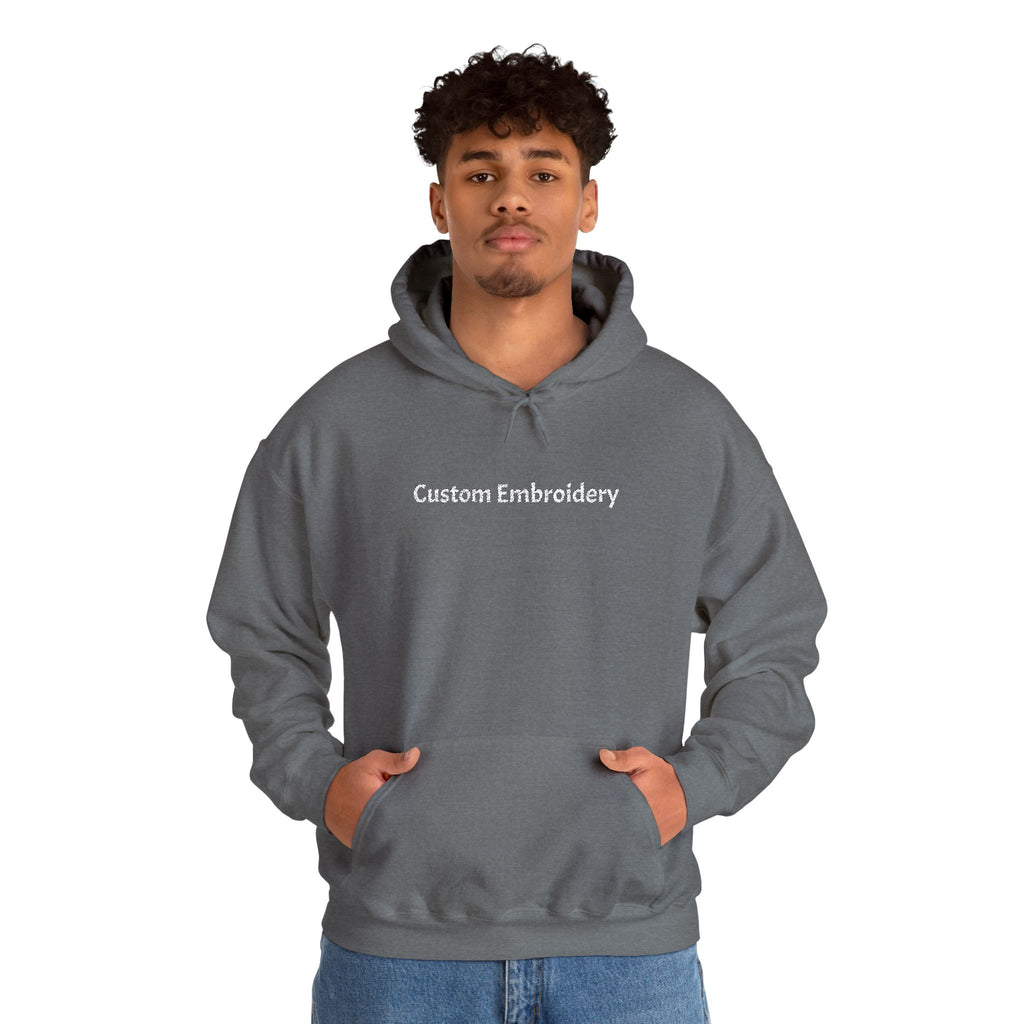EMBROIDERED Custom Text (Dark Colors/Shades) Cozy Unisex Hoodies