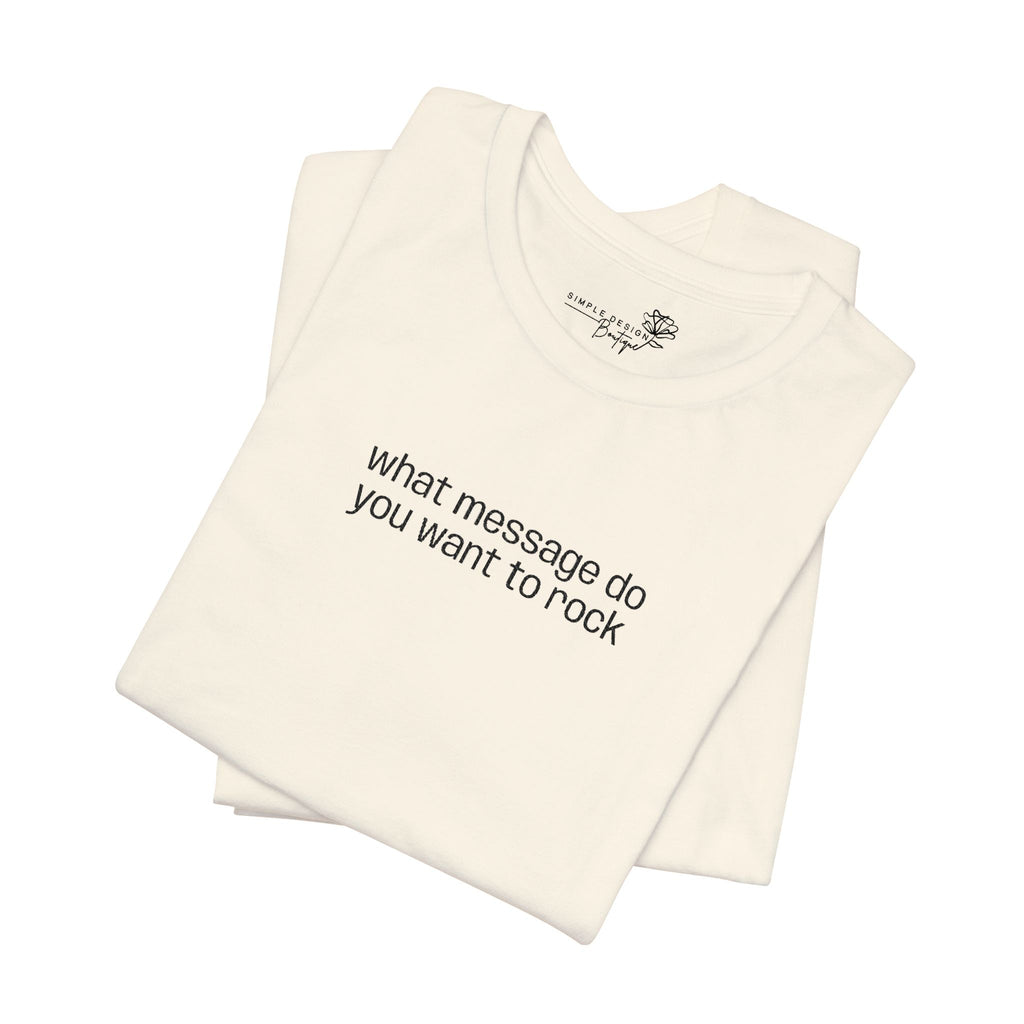 Custom Text Embroidered T-Shirt — Your Words, Stitched in Style
