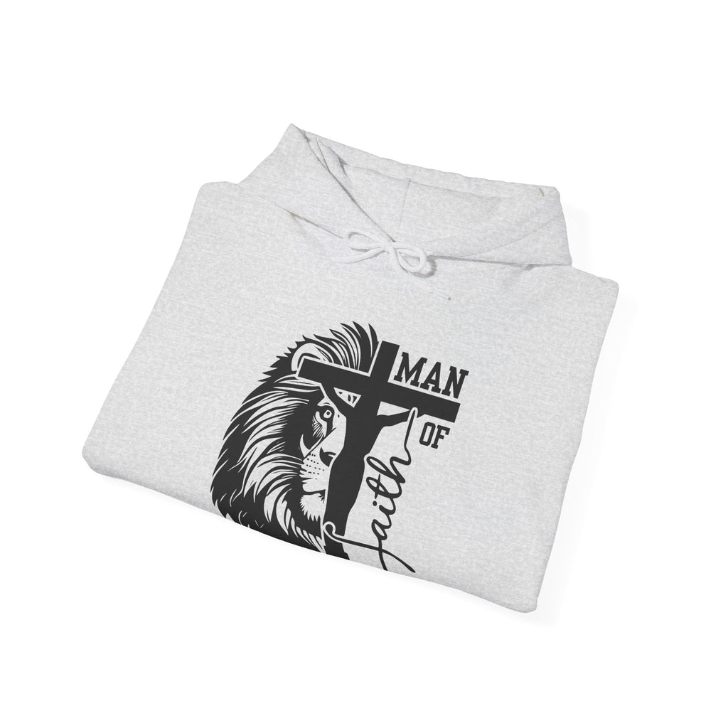 Man of Faith  Lion & Cross I Corinthians 16:13 Christian - Cozy Hoodie