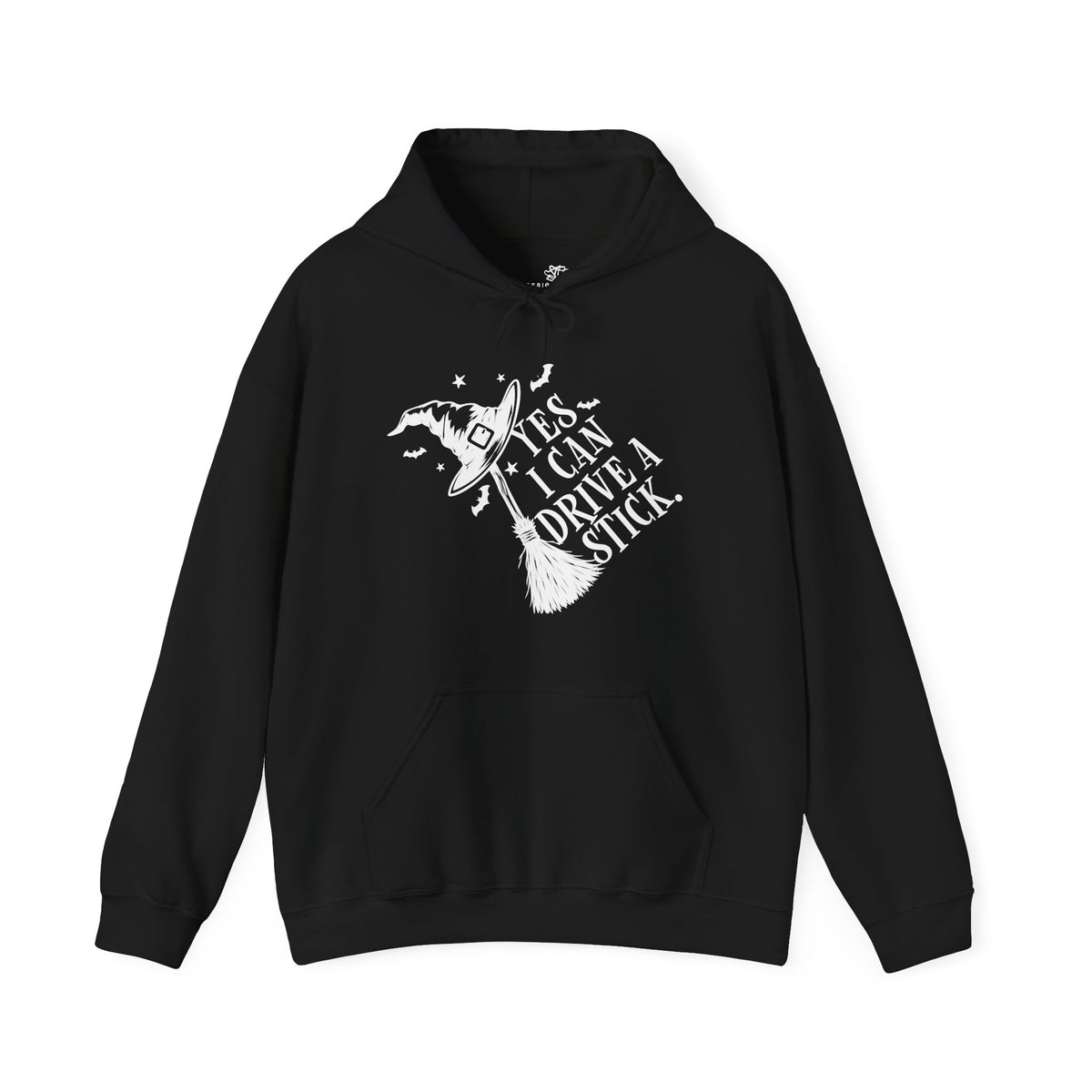 Yes I Can Drive a Stick Witch Graphic - Halloween Hoodie