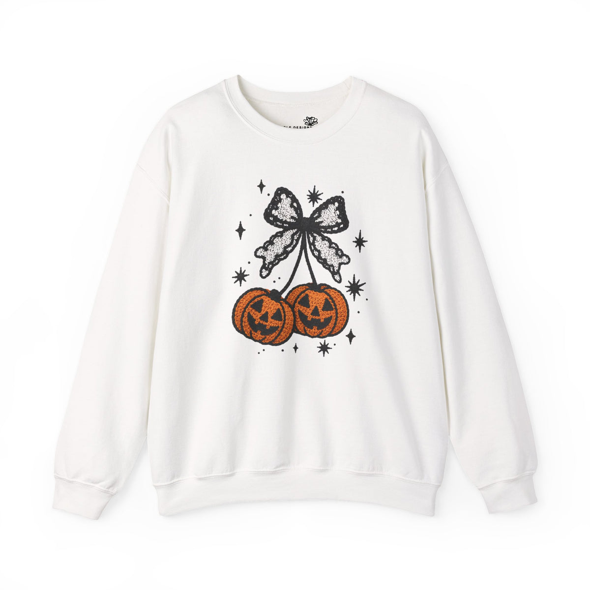 Halloween Jack-O'-Lantern 3D Bow Pumpkins Graphic - Pullover Sweatshirt