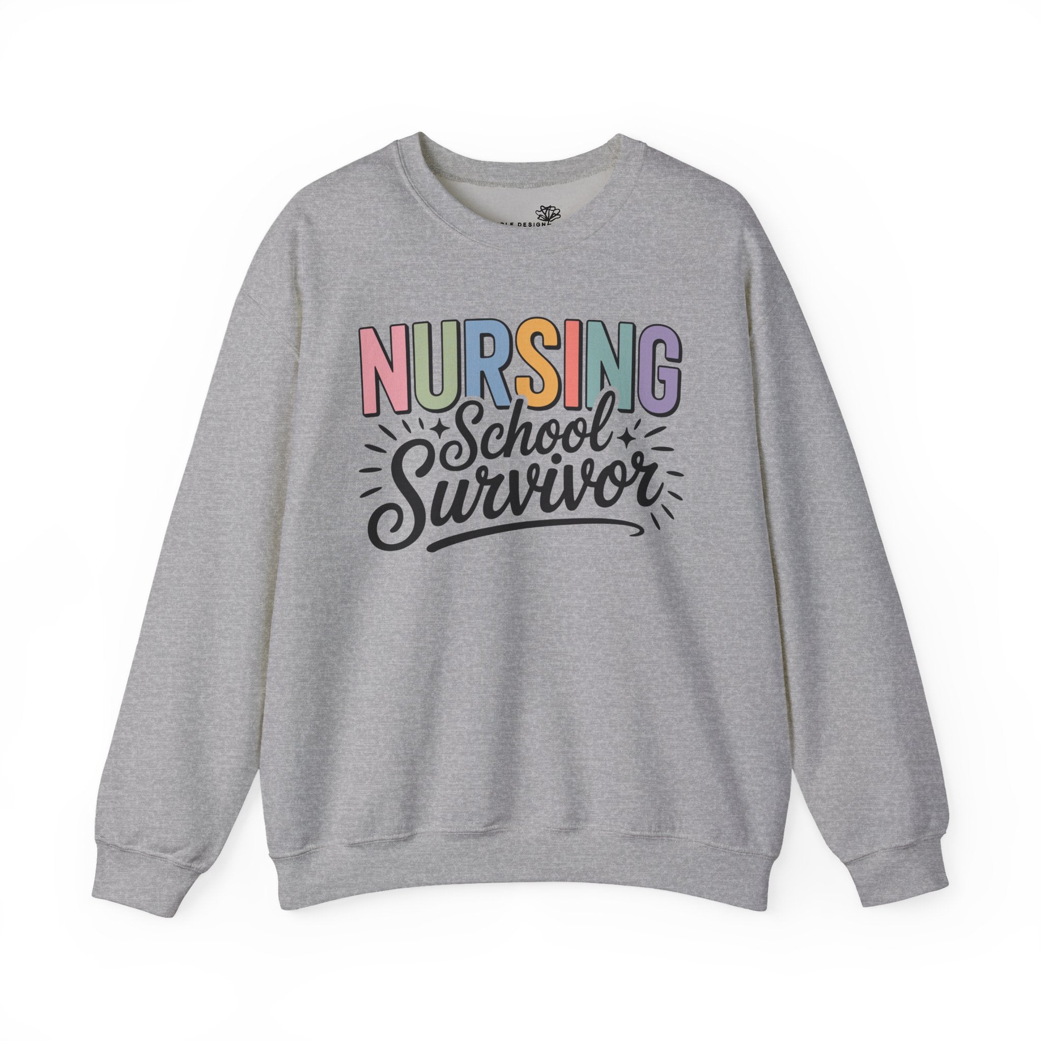 Nursing School Survivor Sweatshirt — Cozy Crewneck for Nursing Students & Graduates