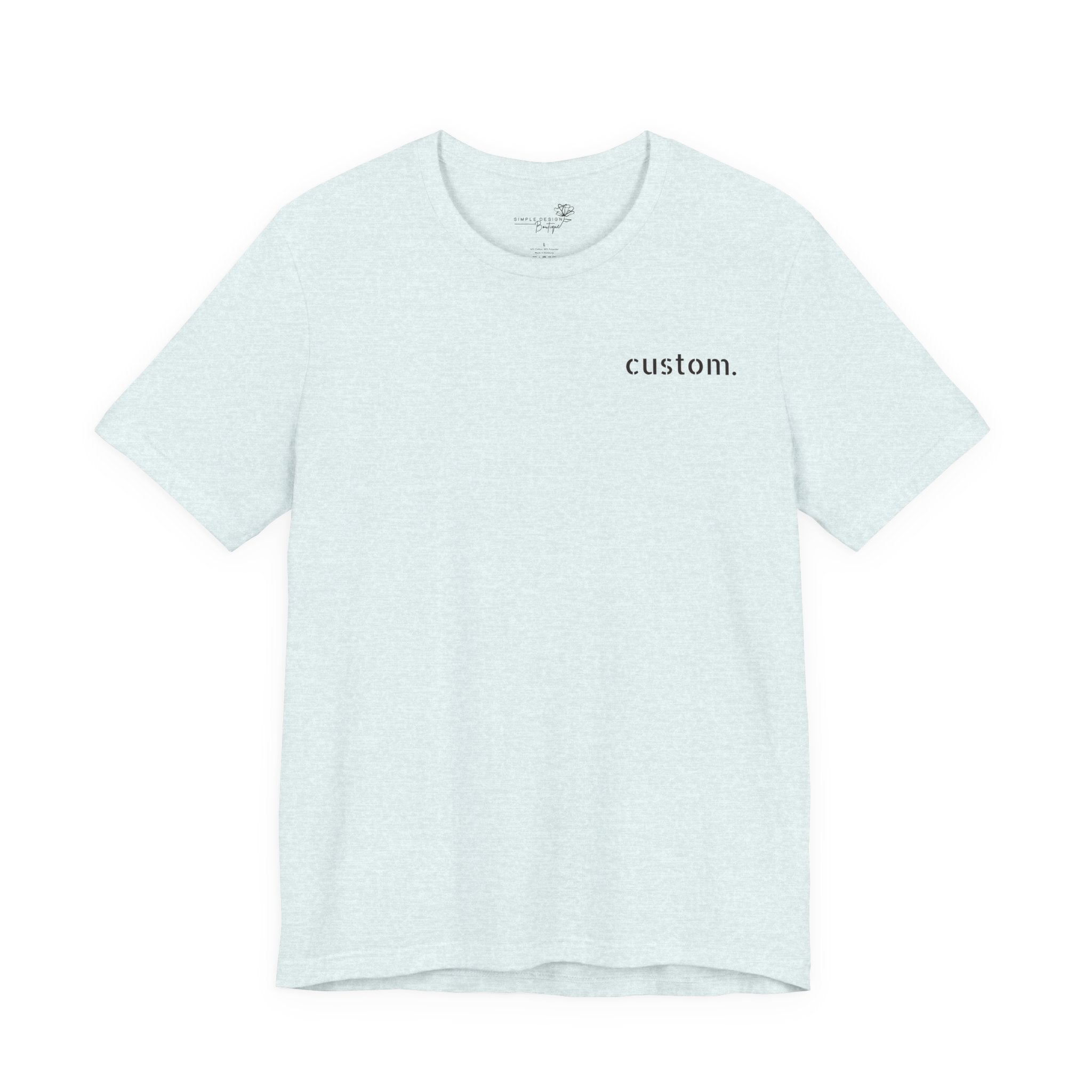 Custom Left Chest T-Shirt — Personalized Text Print
