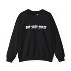 Bat Shit Crazy Text - Cozy Pullover Sweatshirt