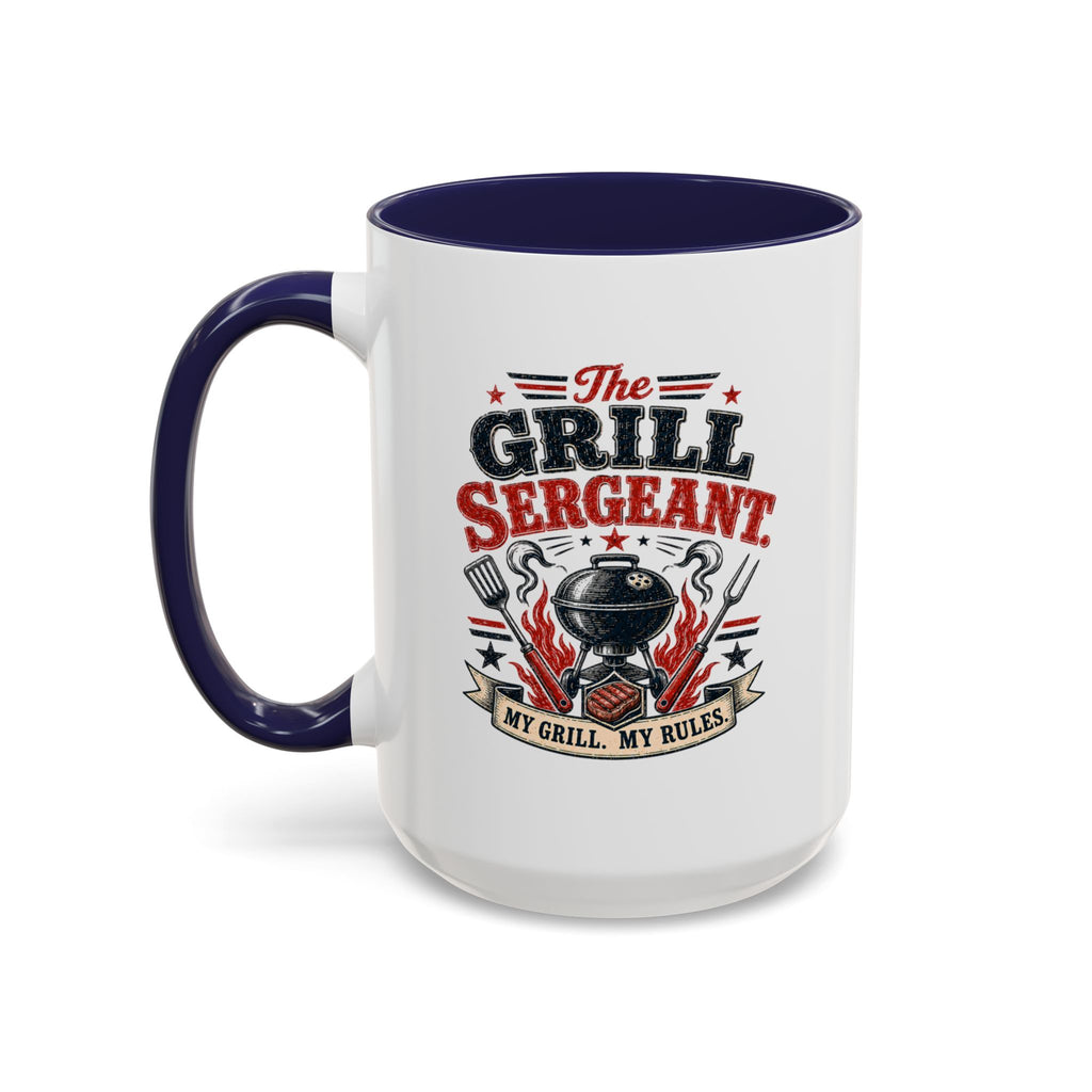 Grill Sergeant Accent Mug – "My Grill, My Rules" Coffee Cup (11/15oz)