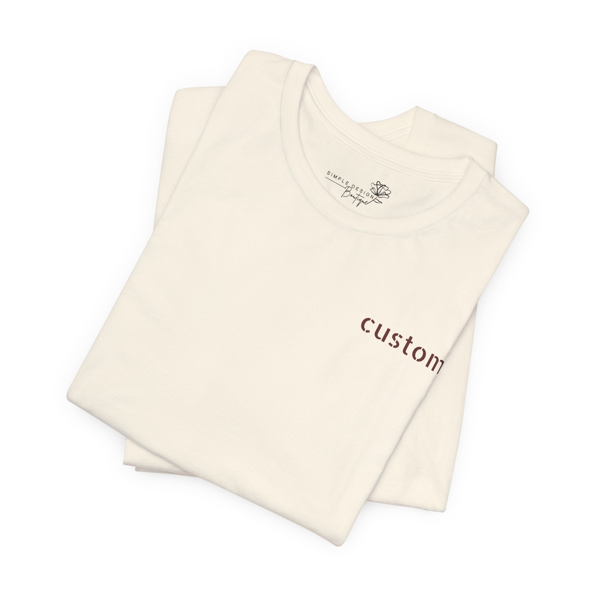 Custom Left Chest T-Shirt — Personalized Text Print