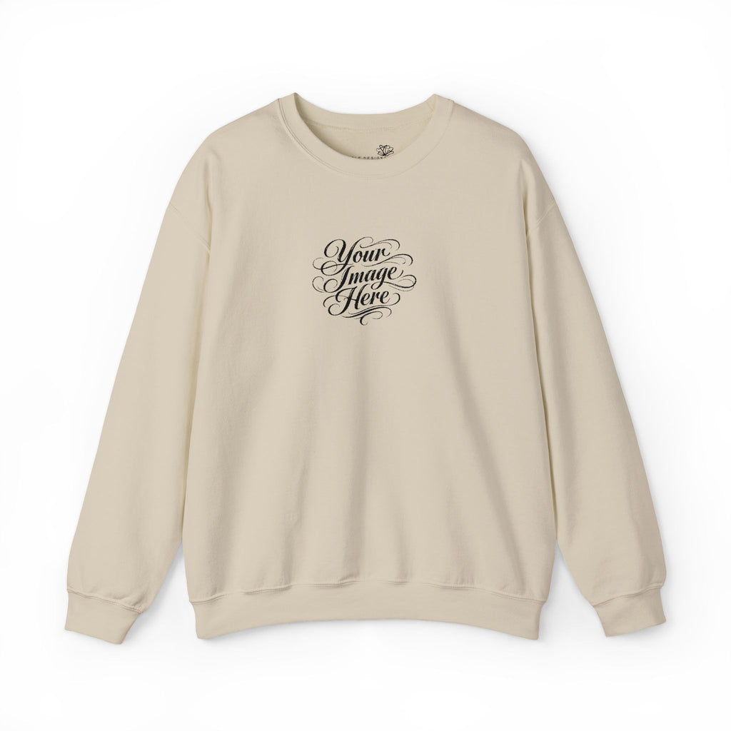 EMBROIDERED Custom Image (Light Colors/Shades) Pullover Sweatshirts