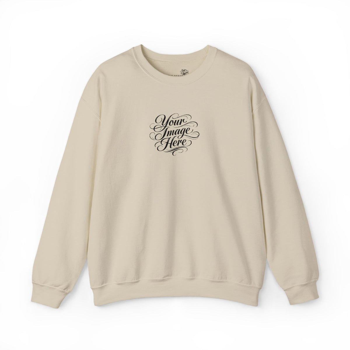 EMBROIDERED Custom Image (Light Colors/Shades) Pullover Sweatshirts