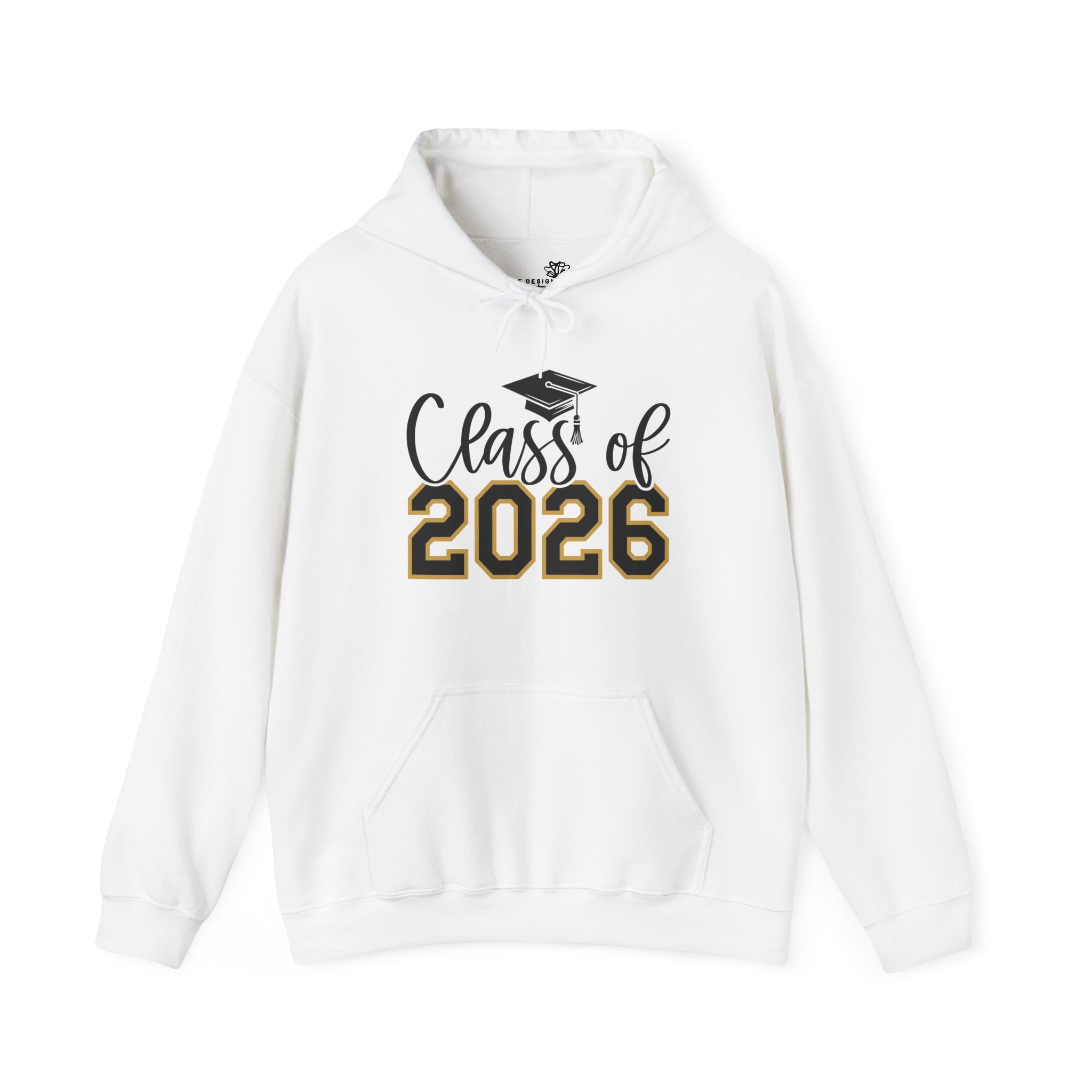 Class of 2026 Hoodie FRONT & BACK – Graduation Sweatshirt with Cap Graphic