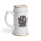 Upload Your Own Image or Keep Dad. Grandpa. Veteran. — Patriotic Beer Stein Mug | 22oz